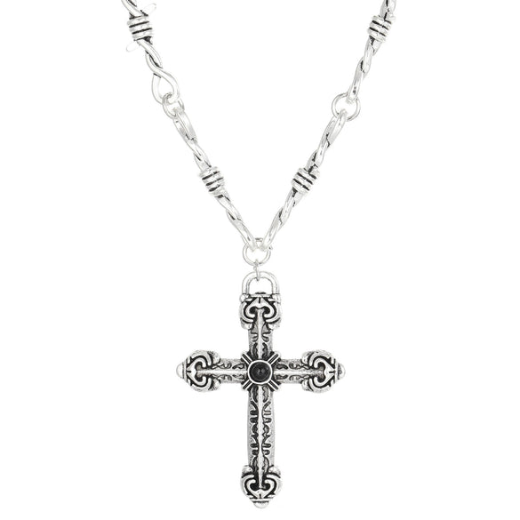Alloy Heart Thorn Pendant Necklace Electroplated Hiphop Punk Style For Men And Women