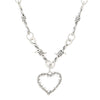 Alloy Heart Thorn Pendant Necklace Electroplated Hiphop Punk Style For Men And Women