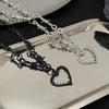 Alloy Heart Thorn Pendant Necklace Electroplated Hiphop Punk Style For Men And Women