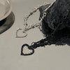 Alloy Heart Thorn Pendant Necklace Electroplated Hiphop Punk Style For Men And Women