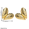 Alloy Heartshaped And Fanshaped Electroplated Earrings For Women