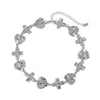 Alloy Heartshaped Electroplated Pleated Cross Stitching Necklace For Women