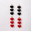 Alloy Heartshaped Handmade Velvet Pendant Women's Earrings