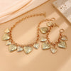Alloy Heartshaped Pendant Clavicle Chain Necklace With Exaggerated Style And Electroplating Treatment