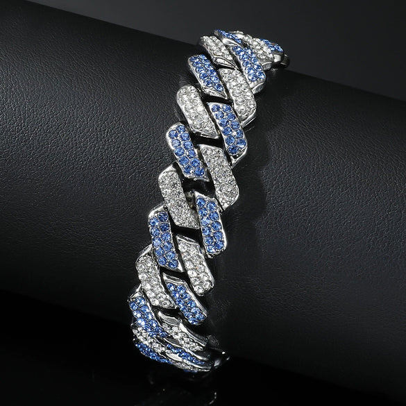 Alloy Hip Hop Diamond Geometric Men's Bracelet