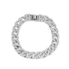 Alloy Hip Hop Geometric Diamond Cuban Bracelet Unisex Jewelry