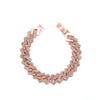 Alloy Hip Hop Geometric Diamond Cuban Bracelet Unisex Jewelry