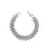 Alloy Hip Hop Geometric Diamond Cuban Bracelet Unisex Jewelry