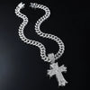 Alloy Hip Hop Geometric Full Diamond Pendant Necklace For Men