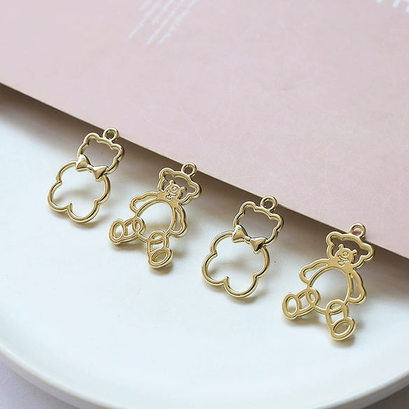 Alloy Hip Hop Style Beauty Girl Warrior Skull Teddy Bear Pendant Jewelry Earrings Necklace Accessories Silver Plated Gold Plated Handmade