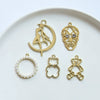 Alloy Hip Hop Style Beauty Girl Warrior Skull Teddy Bear Pendant Jewelry Earrings Necklace Accessories Silver Plated Gold Plated Handmade