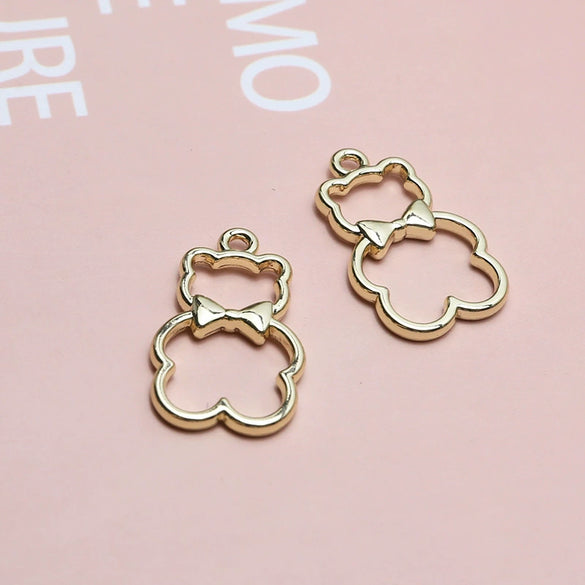 Alloy Hip Hop Style Beauty Girl Warrior Skull Teddy Bear Pendant Jewelry Earrings Necklace Accessories Silver Plated Gold Plated Handmade