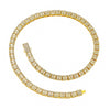 Alloy Hip Hop Style Geometric Square Diamond Stitching Cuban Chain Necklace Unisex