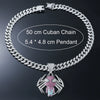 Alloy Hiphop Animals Zodiac Spider Pendant Necklace With Diamond Cuban Chain For Men