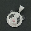 Alloy Hiphop Exaggerated Threedimensional Diamond Panda Pendant Cuban Necklace