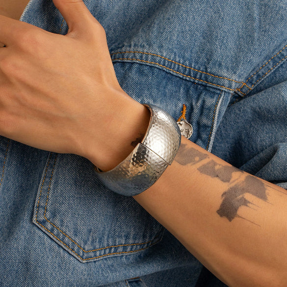 Alloy Hiphop Fashion Glitter Irregular Men's Bracelet With Electroplating