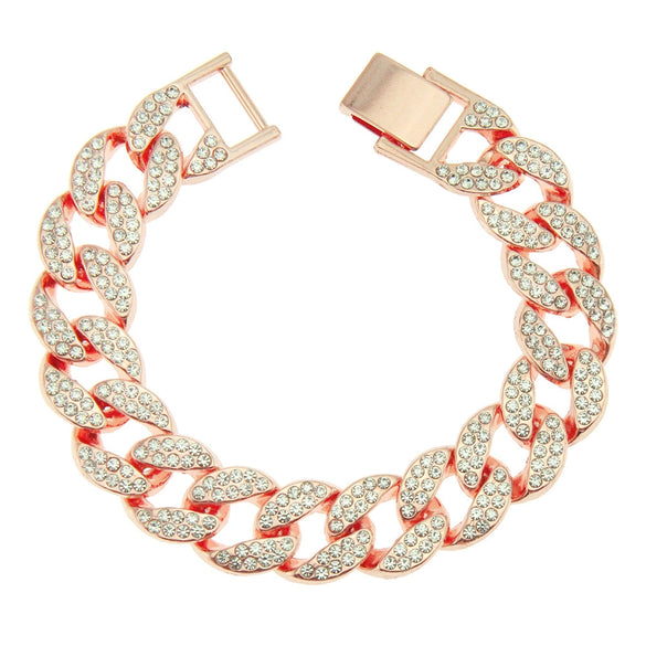 Alloy Hiphop Geometric Diamond Men's Bracelet Jewelry