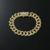 Alloy Hiphop Geometric Diamond Men's Cuban Chain Necklace