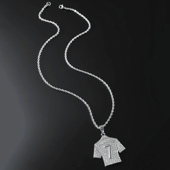 Alloy Hiphop Geometric Diamond Pendant Men's Necklace