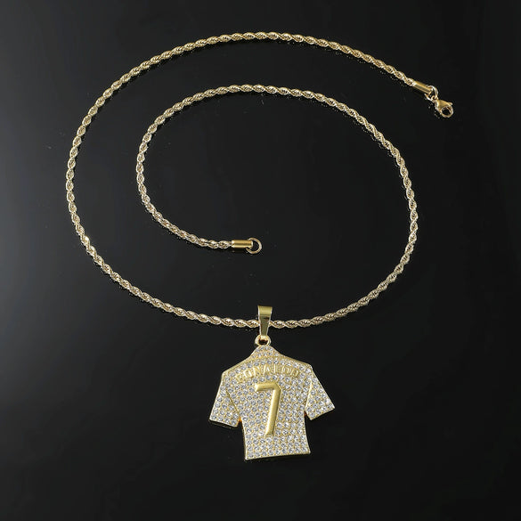 Alloy Hiphop Geometric Diamond Pendant Men's Necklace