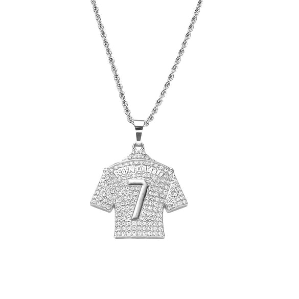 Alloy Hiphop Geometric Diamond Pendant Men's Necklace
