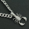 Alloy Hiphop Geometric Diamond Scorpion Pendant Cuban Chain Necklace