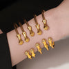 Alloy Hiphop Punk Fist Open Bracelet With Electroplating And Geometric Style