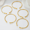 Alloy Hiphop Punk Fist Open Bracelet With Electroplating And Geometric Style