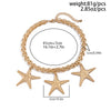 Alloy Hiphop Style Love Pendant Chain Necklace With Heart And Star Patterns Electroplated For Women