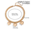 Alloy Hiphop Style Love Pendant Chain Necklace With Heart And Star Patterns Electroplated For Women