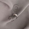 Alloy Hiphop Vintage Opening Finger Ring Threepiece Set With Electroplating