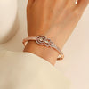 Alloy Hollow Love Geometric Electroplated Bracelet Fashion Temperament Watch Accessories