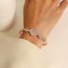 Alloy Hollow Love Geometric Electroplated Bracelet Fashion Temperament Watch Accessories