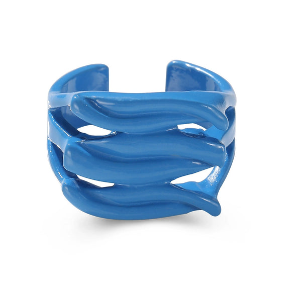 Alloy Hollow Open Ring With Baking Paint And Letters Numbers Text Pattern For Unisex In Retro Style