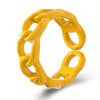 Alloy Hollow Open Ring With Baking Paint And Letters Numbers Text Pattern For Unisex In Retro Style