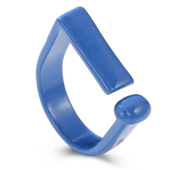 Alloy Hollow Open Ring With Baking Paint And Letters Numbers Text Pattern For Unisex In Retro Style