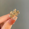 Alloy Hollowout Flower Brooch For Women With Electroplating Treatment