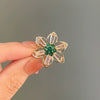 Alloy Hollowout Flower Brooch For Women With Electroplating Treatment