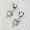 Alloy Hollowout Thorns Peach Heart Geometric Electroplated Unisex Earrings