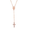 Alloy Imitation Pearl Virgin Cross Long Necklace With Electroplating For Women