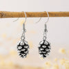 Alloy Imitation Pine Cone Women's Earrings With Leaves Pattern Electroplating Retro Fashion Personality Style