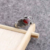 Alloy Imitation Stainless Steel Plated Punk Style Devil's Eye Ring