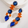 Alloy Inlaid Colorful Diamond Geometric Style Women's Earrings