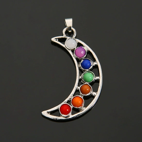 Alloy Inlaid Crystal Gemstone Retro Geometric Pendant Jewelry