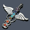 Alloy Inlaid Crystal Gemstone Retro Geometric Pendant Jewelry