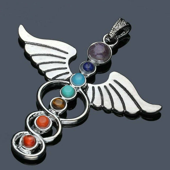 Alloy Inlaid Crystal Gemstone Retro Geometric Pendant Jewelry