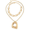 Alloy Inlaid Pearl Geometric Cross Punk Hiphop Ins Style Electroplated Women's Necklace