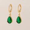 Alloy Inlaid Pink Zircon Drop Shape Women's Earrings Geometric Engagement Jewelry