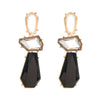 Alloy Inlaid Resin Irregular Geometric Polygonal Women's Earrings