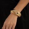 Alloy Ins Style Asymmetrical Cut Edge Spring Bracelet Electroplated
